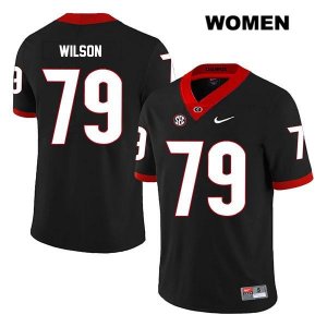 Women's Georgia Bulldogs NCAA #79 Isaiah Wilson Nike Stitched Black Legend Authentic College Football Jersey WQN2754HE